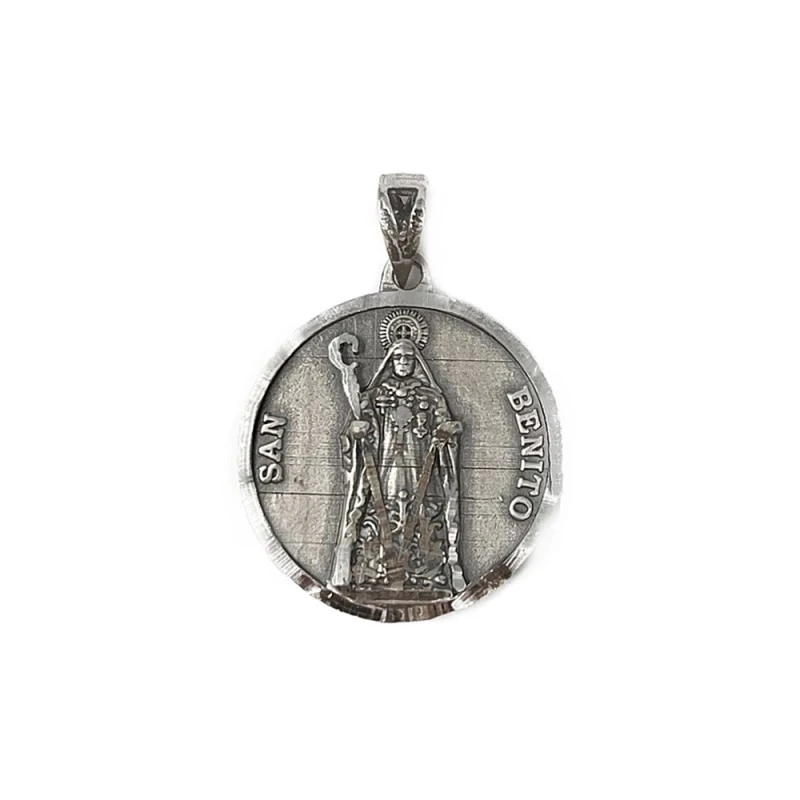 Nuestra Señora de Alharilla Coronada San Benito de Nursia Medalla Pla