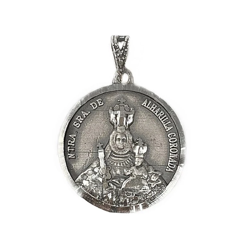 Nuestra Señora de Alharilla Coronada San Benito de Nursia Medalla Pla