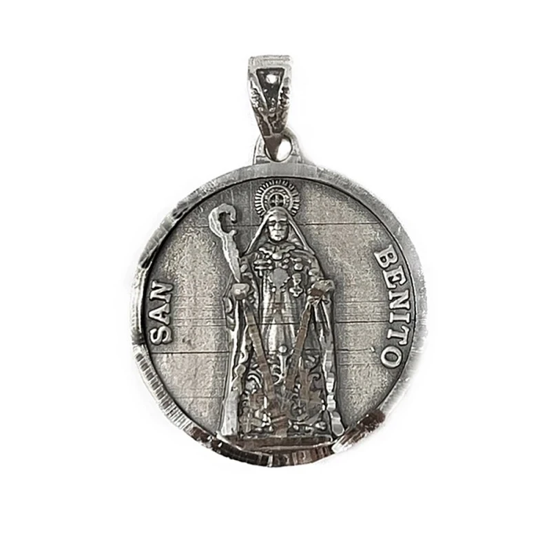 Nuestra Señora de Alharilla Coronada San Benito de Nursia Medalla Pla