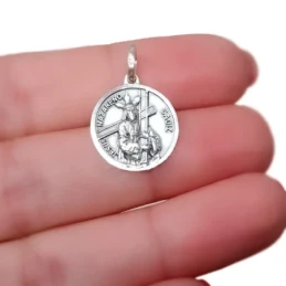 Jesús Nazareno de Cádiz Medalla Plata Ley 925m maciza 15 mm. relieve