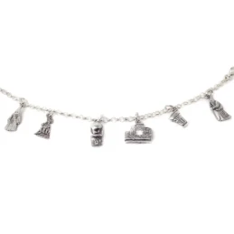 Pulsera cofrade plata Ley 925m unisex 18 mm. cadena rolo colgantes co