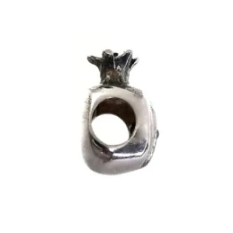 Charm icono plata Ley 925m mujer 13 mm. granada piedras color rojo