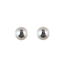 Pendientes plata Ley 925m mujer perla 8 mm. Virgen del Rocío centro