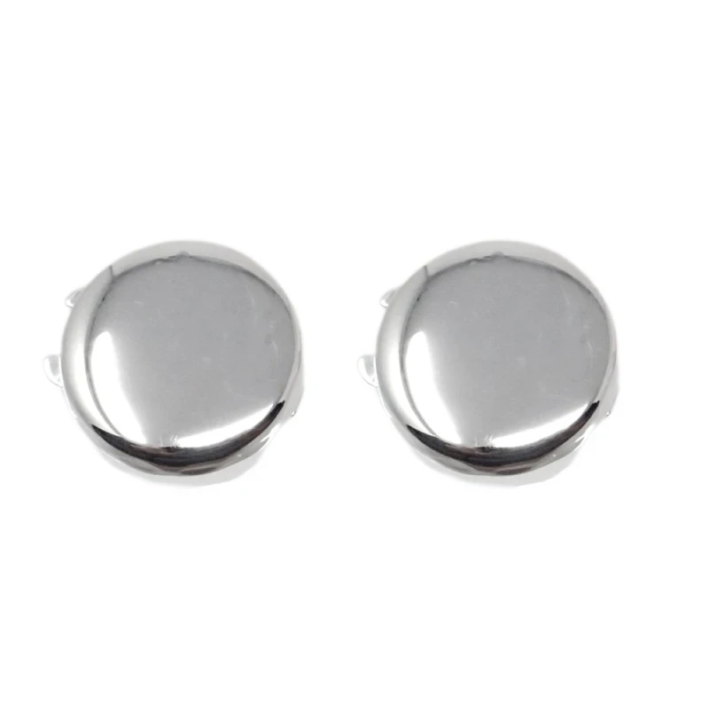 Cubrebotones plata Ley 925m hombre redondos 16 mm. lisos