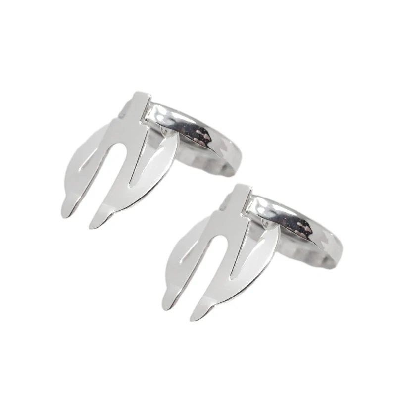Cubrebotones plata Ley 925m hombre redondos 16 mm. lisos