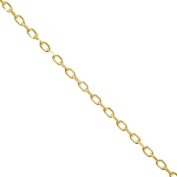 Cadena Forzada en Plata de Ley 925m chapada en oro de 40 cm. ancho es