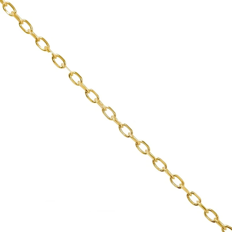 Cadena Forzada en Plata de Ley 925m chapada en oro de 40 cm. ancho es