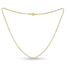 Cadena Forzada en Plata de Ley 925m chapada en oro de 40 cm. ancho es