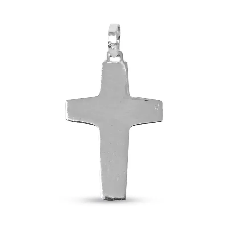 Cruz Buen Pastor Colgante Plata Ley 925m macizo 37 mm. Papa Francisco