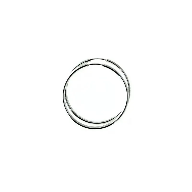Pendientes aros plata Ley 925m finos lisos 30mm. diámetro [AC0232]