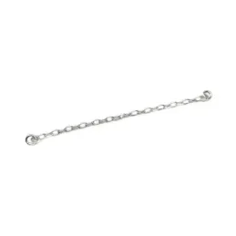 Fornitura Cadena Seguridad Plata Ley 925m forzada alargada 6 cm.