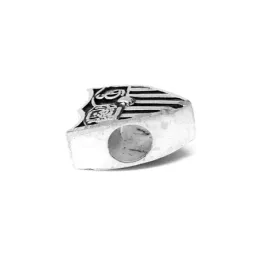 Sevilla FC escudo charm icono plata Ley 925m 14mm. tallado trasera ta