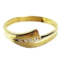 Sortija oro 18k 4 circonitas [704S]