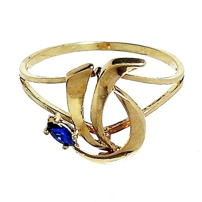 Sortija oro 18k piedra azul [530S]