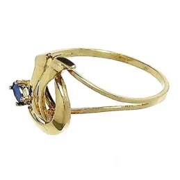 Sortija oro 18k piedra azul [530S]