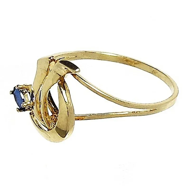 Sortija oro 18k piedra azul [530S]