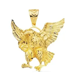 Colgante oro 18k unisex 49 mm. águila calva americana detalles tallad