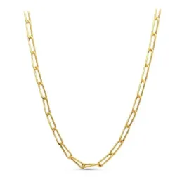 Cadena oro 18k bilbao 60 cm. hueca ancho eslabón 6 mm.