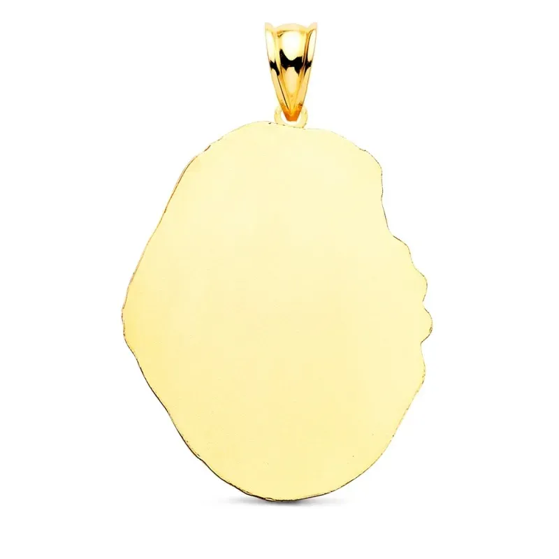 Esperanza de Triana colgante oro 18k unisex 35 mm. medalla silueta de