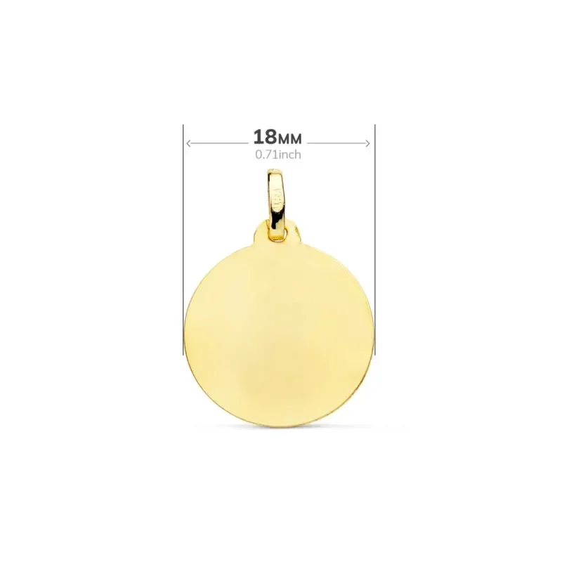 Cristo de Medinaceli medalla oro 18k unisex 18 mm. tallado detalles b