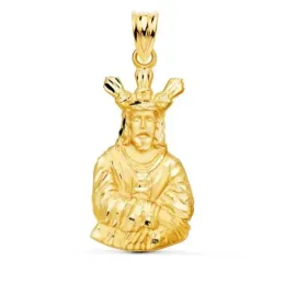 Cristo Cautivo colgante oro 18k unisex 28 mm. silueta detalles realis