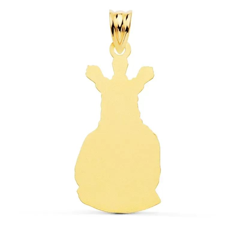 Cristo Cautivo colgante oro 18k unisex 28 mm. silueta detalles realis
