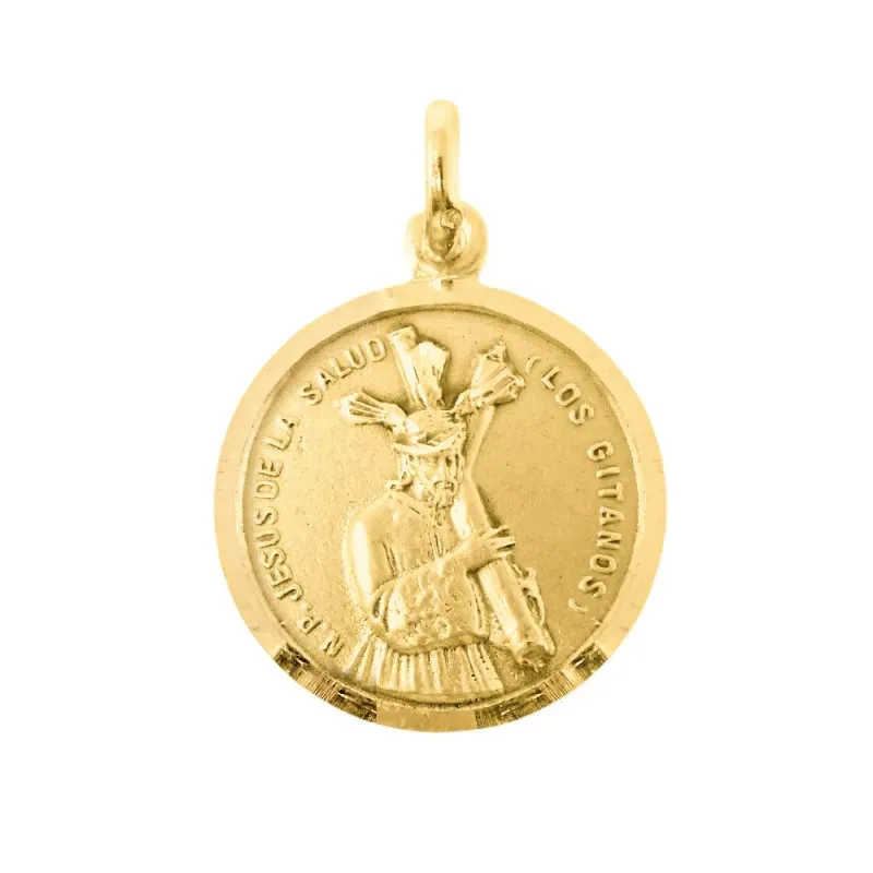 Cristo de los Gitanos medalla oro 18k 19 mm. Nuestro Padre Jesús de l