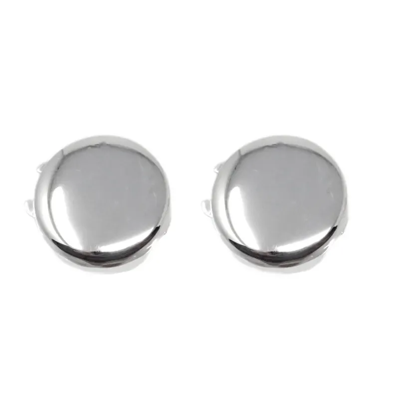 Cubrebotones plata Ley 925m hombre redondos 16 mm. lisos