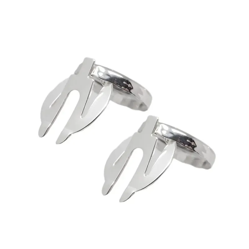 Cubrebotones plata Ley 925m hombre redondos 16 mm. lisos
