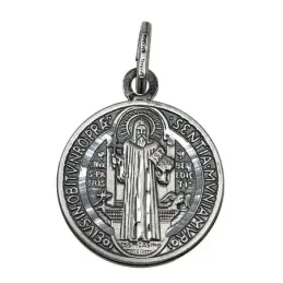 Medalla plata Ley 925m San Benito 17 mm. [AB4965]