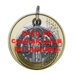 Medalla plata Ley 925m San Benito 17 mm. [AB4965]