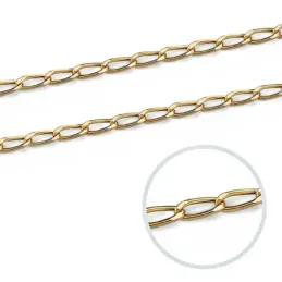Cadena oro 18k unisex 40 cm. bilbao hueca 2 mm.