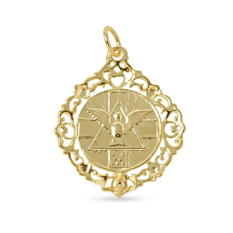 Inmaculado Corazón de María Santísima Trinidad Medalla Plata Ley mac