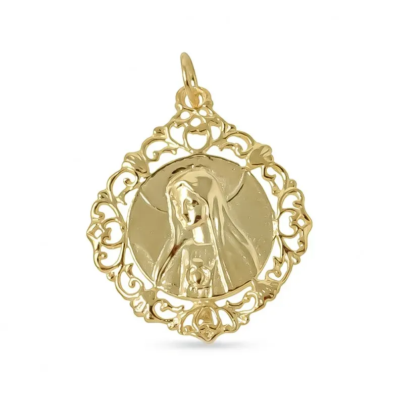 Inmaculado Corazón de María Santísima Trinidad Medalla Plata Ley mac