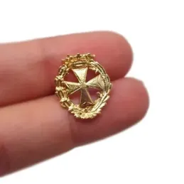 Insignia profesional ATS oro 18k escudo 18 mm.. Elija cierre: pin, so
