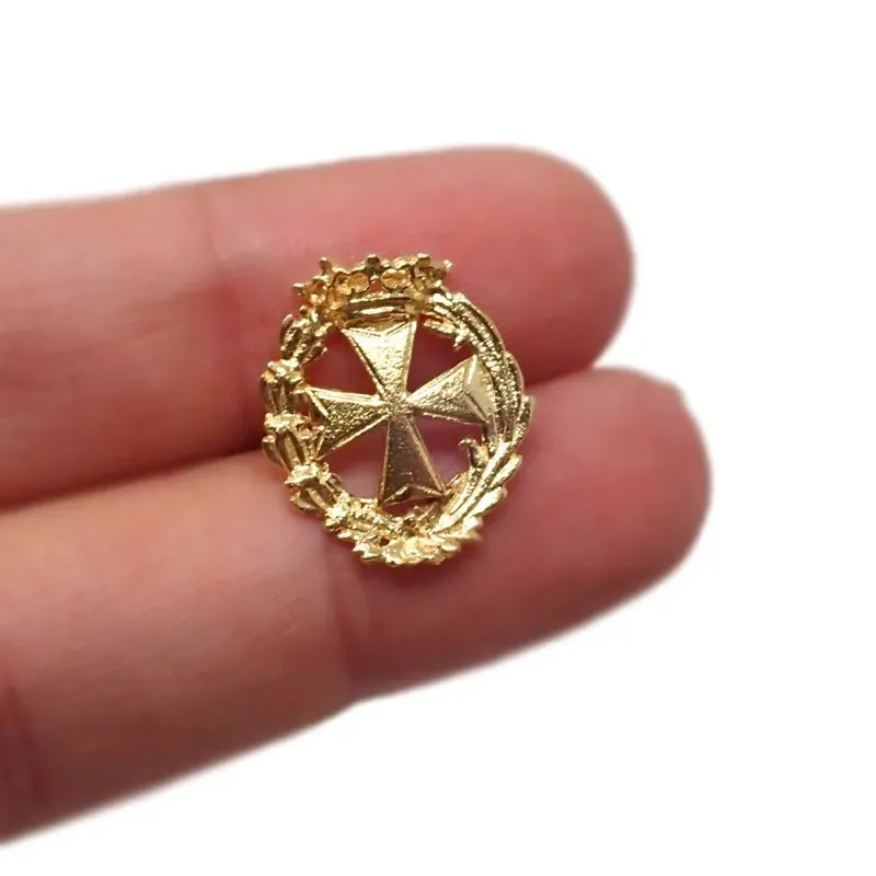 Insignia profesional ATS oro 18k escudo 18 mm.. Elija cierre: pin, so