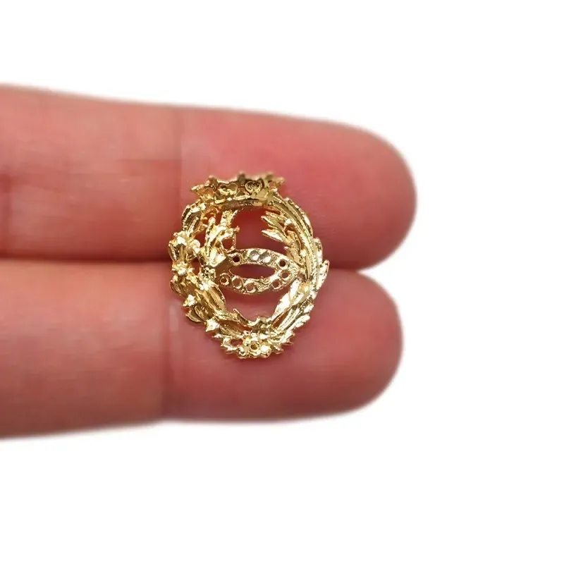 Insignia profesional Ciencias Biológicas oro 18k escudo 17 mm.. Elija