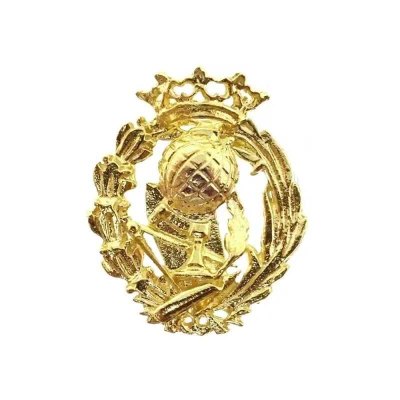 Insignia profesional Magisterio oro 18k escudo 20 mm.. Elija cierre: