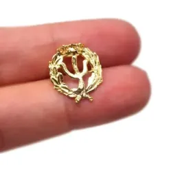Insignia profesional Psicología oro 18k escudo 20 mm.. Elija cierre: