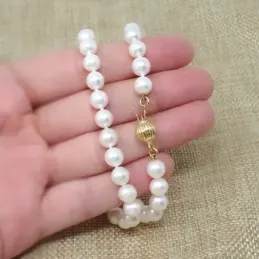 Gargantilla collar 46 cm. perlas cultivadas 7 mm. cierre oro 18k muje