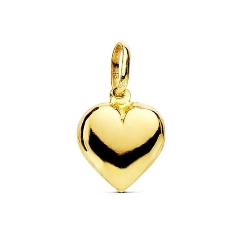 Colgante oro 18k corazón 10mm liso [AB1757]