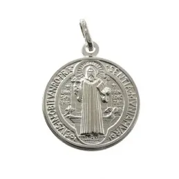 Medalla plata ley 925m San Benito 19mm. redonda [AA9821]