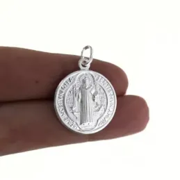 Medalla plata ley 925m San Benito 19mm. redonda [AA9821]