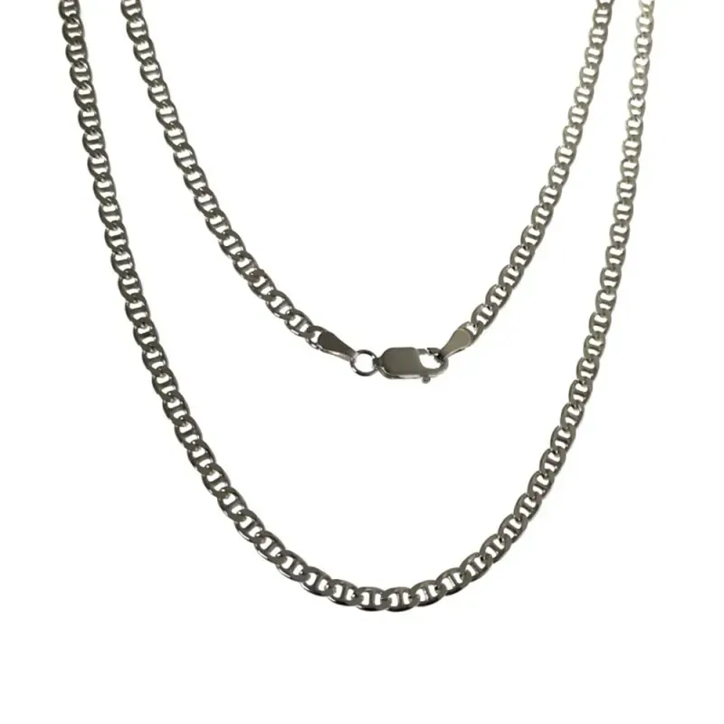 Cadena plata Ley 925m unisex 60 cm. marina espesor hilo 0.80 mm. mosq