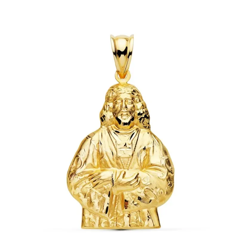Cristo de Medinaceli colgante oro 18k unisex 31 mm. detalles tallados