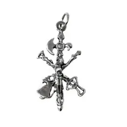 Colgante plata Ley 925m Cristo de la Legión 32mm. liso [AB9812]