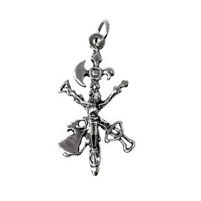 Colgante plata Ley 925m Cristo de la Legión 32mm. liso [AB9812]