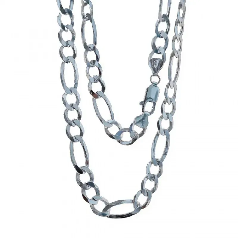 Cadena plata Ley 925m unisex 60 cm. alternada 3x1 ancho 8 mm