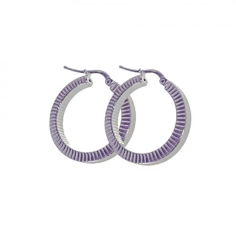 Pendientes plata Ley 925m aros mujer 15 mm. detalle estrías ancho 3 m