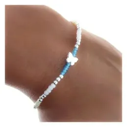 Pulsera plata Ley 925m mujer 16.5 cm. piedras color combinadas detall